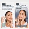 Steg 3 och 4 för användning av Silky Planet mikronålsinfusionsenhet: klappa försiktigt över ansikte och hals, sedan applicera resterande serum över natten.