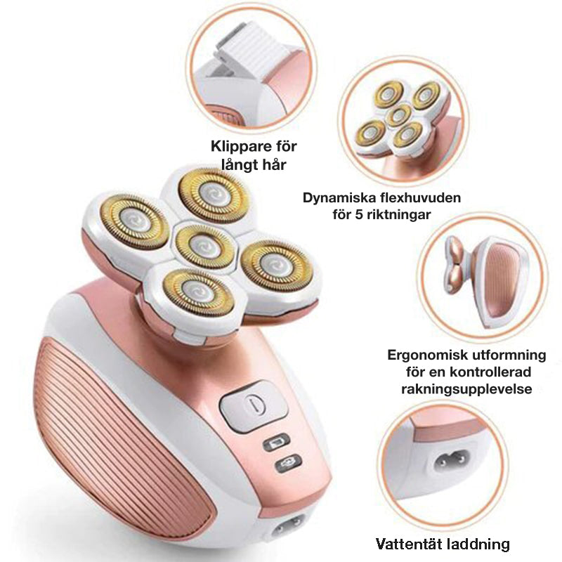 Teknologidetaljer för Silky Planet 4D UltraGlide – avancerade blad och hudskydd