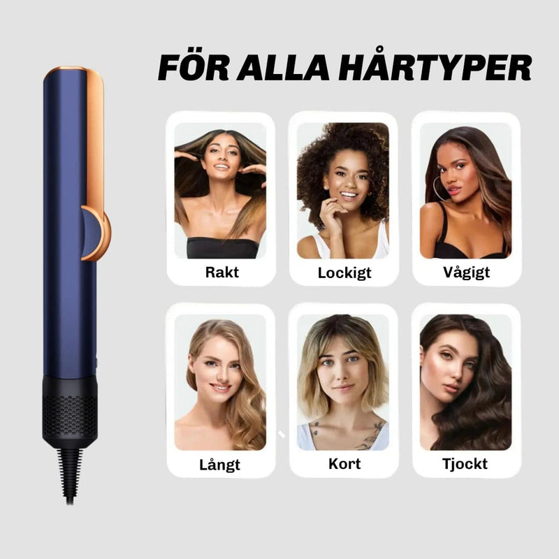 Resultat efter användning av Air Straightener Arctic – synbart slätare och glansigare hår