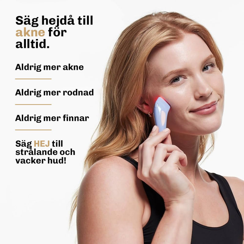 Rengör porer och kan minska bakterietillväxt tack vare blå LED-teknik