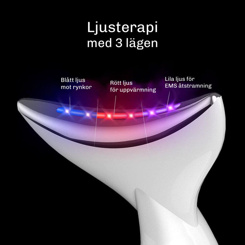 Användning av LumiFace på kindområdet – lyfter och tonar ansiktsmusklerna