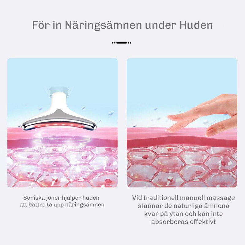 Resultat efter regelbunden användning – fastare och mer lyft ansiktsstruktur