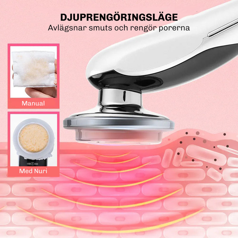 Idealisk för kinder, käklinje, panna och halsområde.