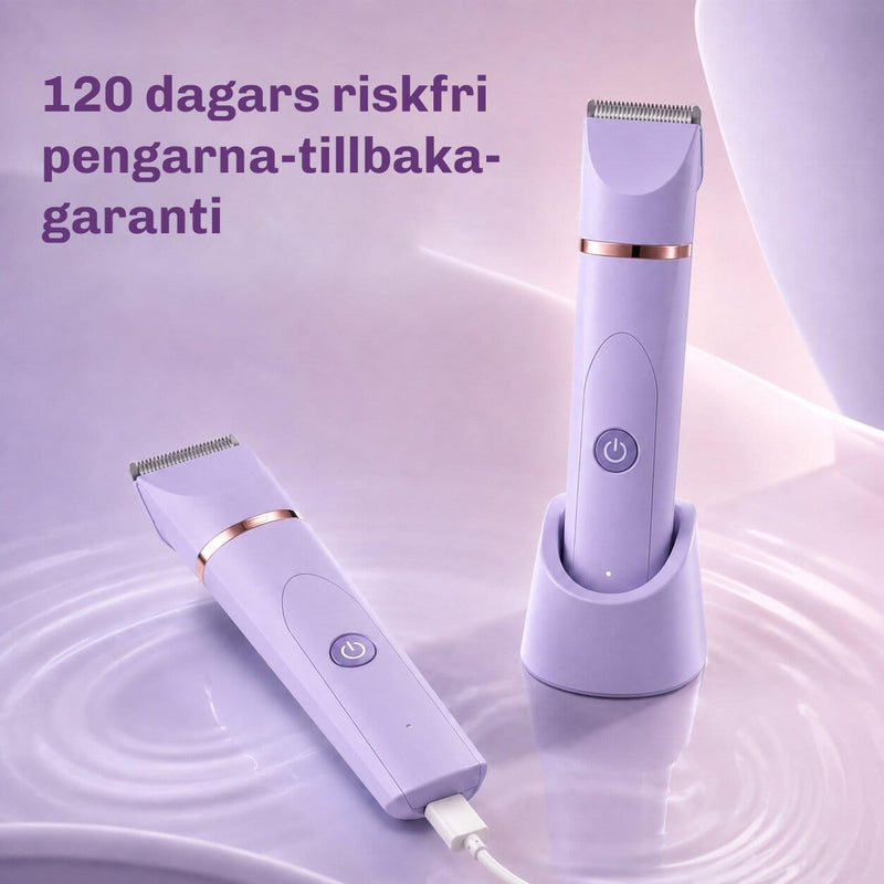 Elektrisk hårtrimmer för ben, armhålor, kropp och andra känsliga hudområden.