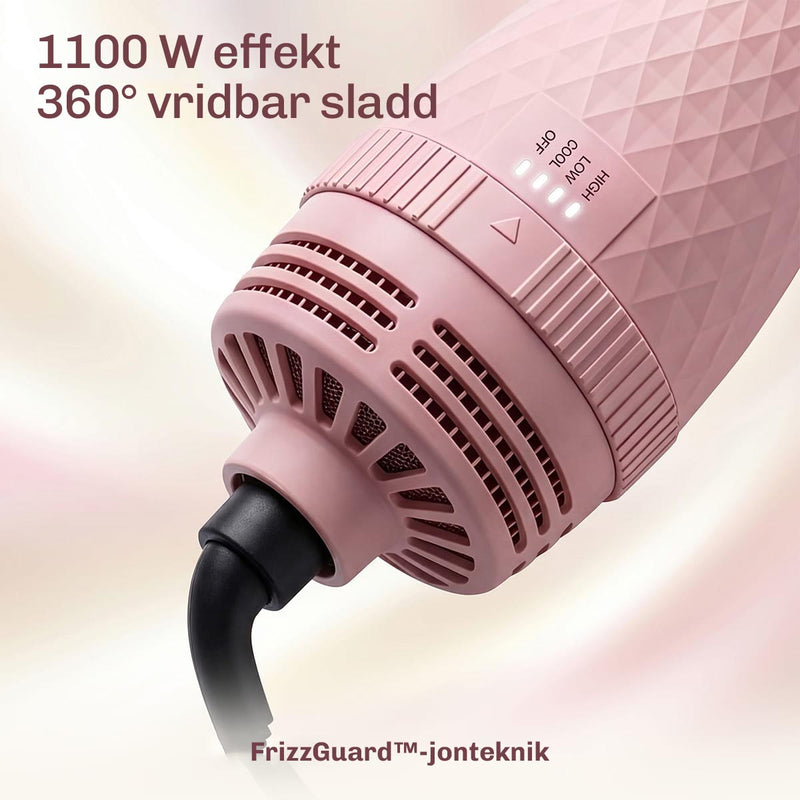VolumeBrush 2-in-1 hårstyler för en salongslik blowout med mer volym och slätt hår.