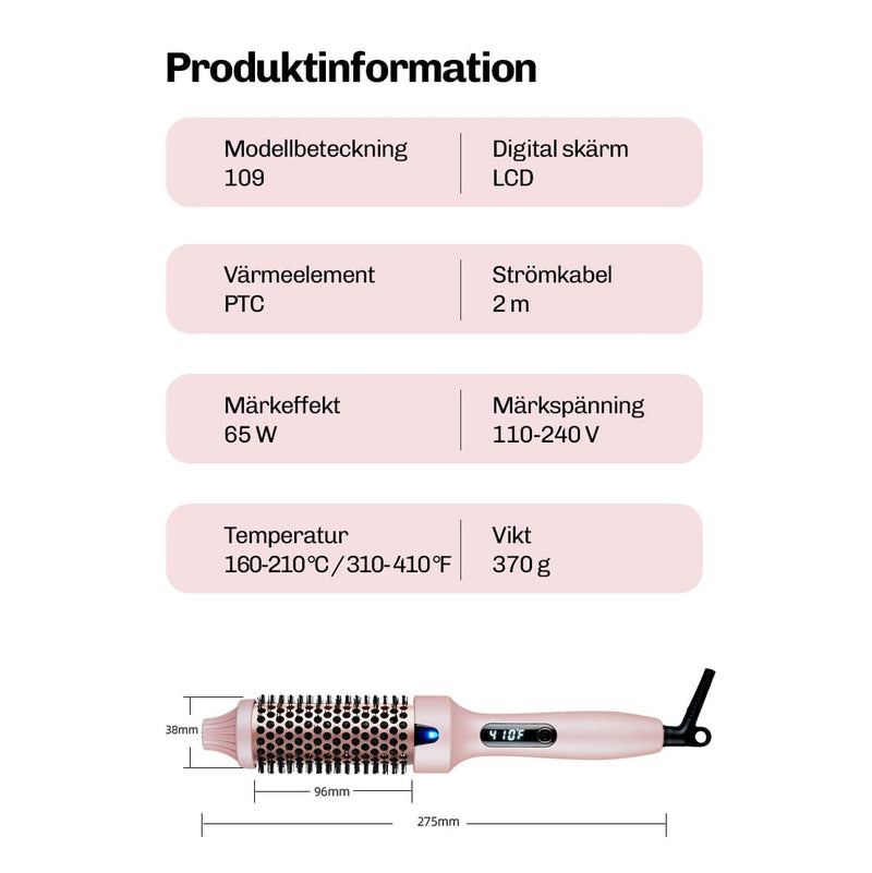 Jämnt luftflöde ger snabbare och skonsammare styling.