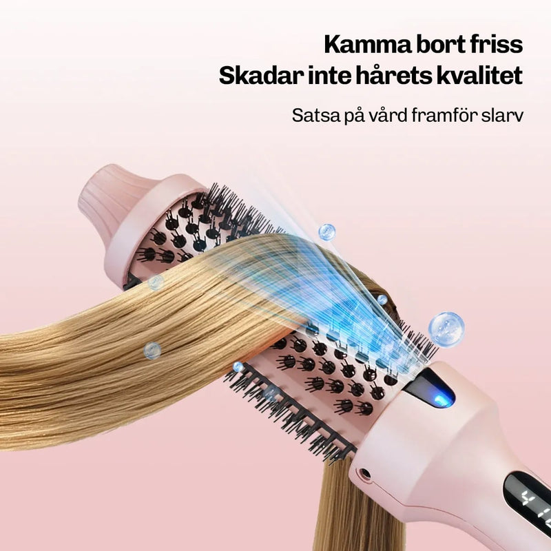 Skapar mjuka lockar och rundade toppar med skonsam styling.