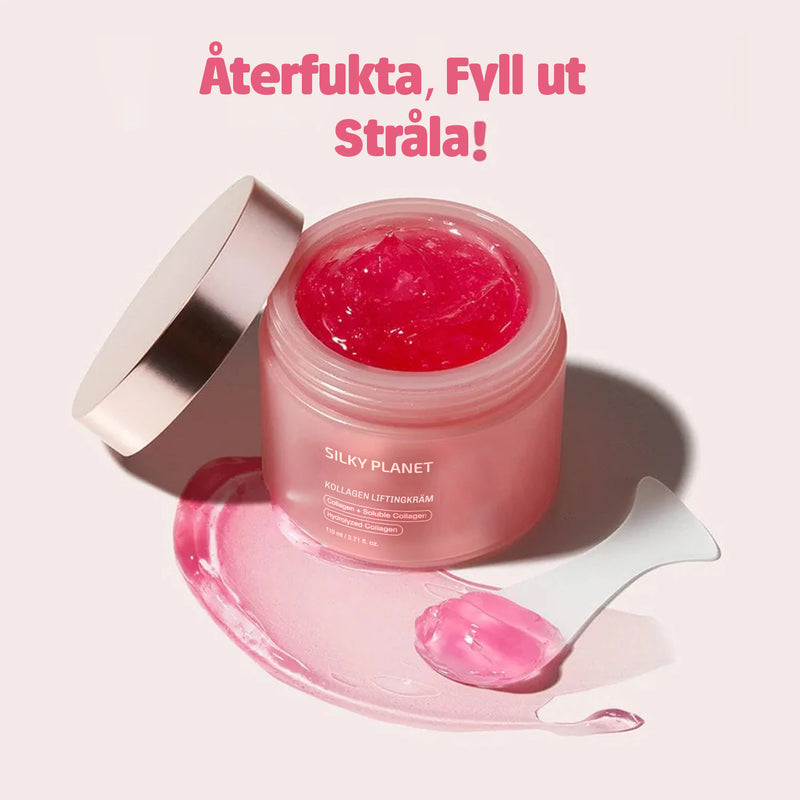 Silky Planet Kollagen Lifting Creme kan användas som intensiv nattmask
