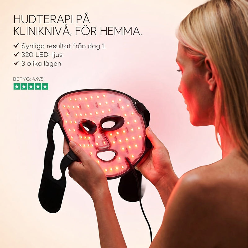 Lumidark LED ansiktsmask for modern anti aging hudvard hemma