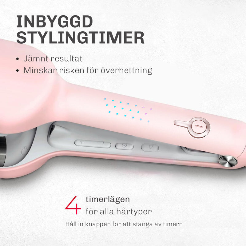 Resultat efter styling med NovaCurl – glansiga, naturliga beach waves