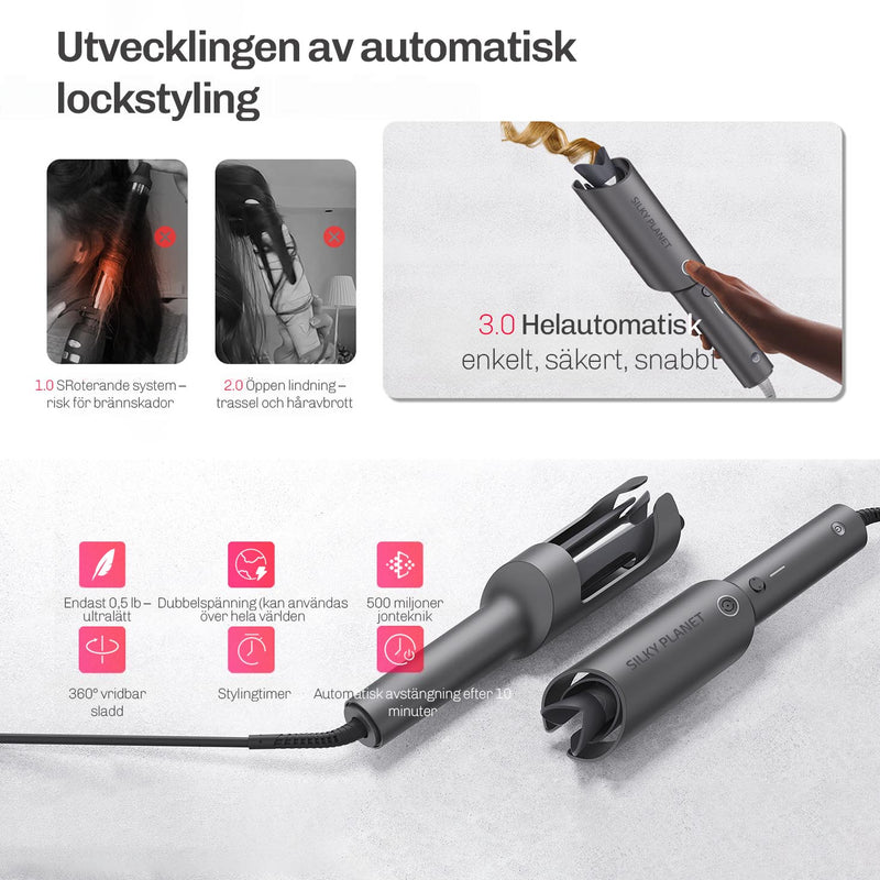 Jämförelse mellan tidigare locktångsmetoder och Silky Planet helautomatiska locktång