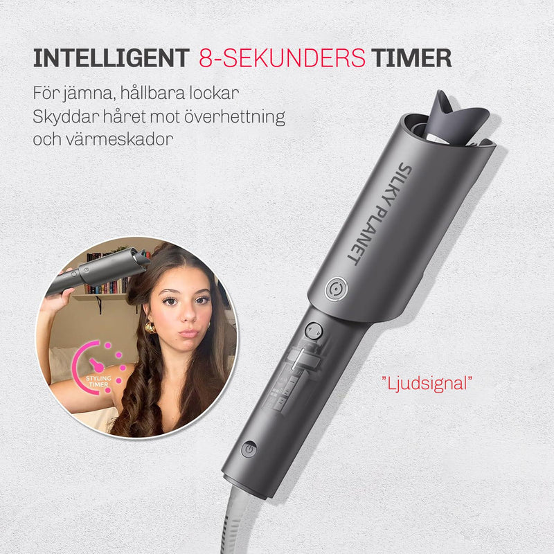 Silky Planet automatisk locktång med intelligent 8-sekunderstimer