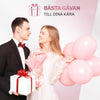 Par med presentförpackning och blommor, Silky Planet damrakapparat som gåva