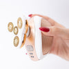 Vit plastdel av Silky Planet rakapparat med tryckt modellinformation, 4D, laddningstid 5 timmar.