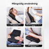 Kvinna använder Silky Planet shiatsu-massagekudde Pro+ i en kontorsstol