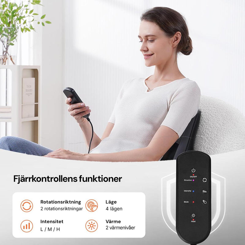 Bild med certifieringar och utmärkelser för Silky Planet shiatsu-massagekudde Pro+
