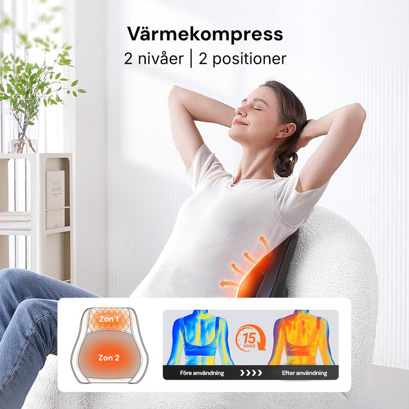 Jämförelse mellan traditionell kudde och Silky Planet shiatsu-massagekudde Pro+ som anpassar sig efter kroppsformen